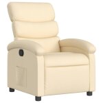 Vidaxl fauteuil inclinable cr�me tissu
