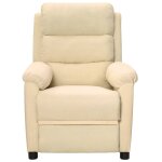 Vidaxl fauteuil inclinable cr�me tissu