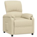Vidaxl fauteuil inclinable cr�me tissu