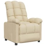 Vidaxl fauteuil inclinable cr�me tissu