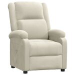 Vidaxl fauteuil inclinable cr�me velours