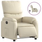 Vidaxl fauteuil inclinable �lectrique cr�me similicuir
