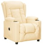 Vidaxl fauteuil inclinable �lectrique cr�me similicuir