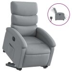 Vidaxl fauteuil inclinable �lectrique gris clair tissu