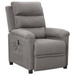 Vidaxl fauteuil inclinable �lectrique gris clair tissu
