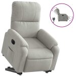 Vidaxl fauteuil inclinable �lectrique gris clair tissu microfibre