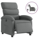 Vidaxl fauteuil inclinable �lectrique gris fonc� tissu