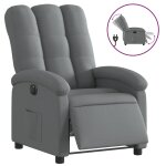 Vidaxl fauteuil inclinable �lectrique gris fonc� tissu