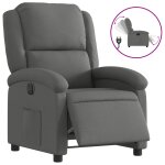 Vidaxl fauteuil inclinable �lectrique gris fonc� tissu