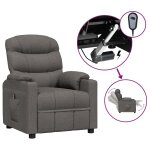 Vidaxl fauteuil inclinable �lectrique gris fonc� tissu