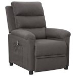 Vidaxl fauteuil inclinable lectrique gris fonc tissu