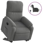 Vidaxl fauteuil inclinable �lectrique gris fonc� tissu microfibre