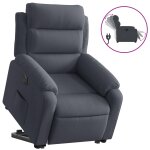 Vidaxl fauteuil inclinable �lectrique gris fonc� velours