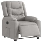 Vidaxl fauteuil inclinable �lectrique gris nuage tissu