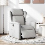 Vidaxl fauteuil inclinable �lectrique gris nuage tissu