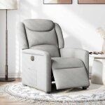 Vidaxl fauteuil inclinable �lectrique gris nuage tissu