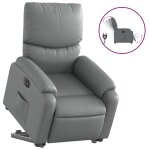 Vidaxl fauteuil inclinable �lectrique gris similicuir