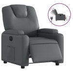Vidaxl fauteuil inclinable �lectrique gris similicuir