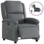Vidaxl fauteuil inclinable électrique gris similicuir Vidaxl fauteuil inclinable électrique gris similicuir