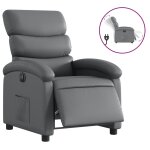 Vidaxl fauteuil inclinable �lectrique gris similicuir