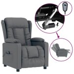 Vidaxl fauteuil inclinable électrique gris similicuir Vidaxl fauteuil inclinable électrique gris similicuir