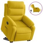 Vidaxl fauteuil inclinable �lectrique jaune velours