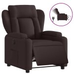 Vidaxl fauteuil inclinable �lectrique marron fonc� tissu