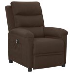 Vidaxl fauteuil inclinable lectrique marron fonc tissu