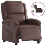 Vidaxl fauteuil inclinable �lectrique marron similicuir