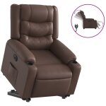 Vidaxl fauteuil inclinable �lectrique marron similicuir