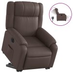 Vidaxl fauteuil inclinable �lectrique marron similicuir