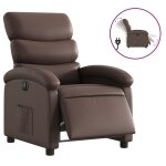 Vidaxl fauteuil inclinable �lectrique marron similicuir