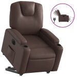 Vidaxl fauteuil inclinable �lectrique marron similicuir