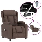 Vidaxl fauteuil inclinable lectrique marron similicuir