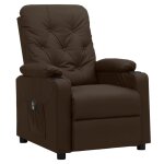 Vidaxl fauteuil inclinable lectrique marron similicuir