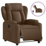 Vidaxl fauteuil inclinable �lectrique marron tissu