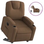 Vidaxl fauteuil inclinable �lectrique marron tissu