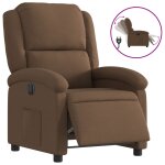 Vidaxl fauteuil inclinable �lectrique marron tissu