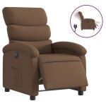 Vidaxl fauteuil inclinable �lectrique marron tissu