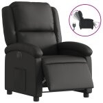 Vidaxl fauteuil inclinable �lectrique noir cuir v�ritable