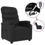 Vidaxl fauteuil inclinable �lectrique noir similicuir