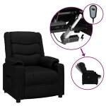 Vidaxl fauteuil inclinable �lectrique noir similicuir