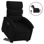 Vidaxl fauteuil inclinable lectrique noir tissu
