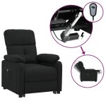 Vidaxl fauteuil inclinable �lectrique noir tissu