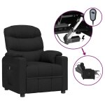 Vidaxl fauteuil inclinable �lectrique noir tissu