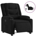 Vidaxl fauteuil inclinable électrique noir tissu Vidaxl fauteuil inclinable électrique noir tissu