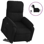 Vidaxl fauteuil inclinable �lectrique noir tissu microfibre