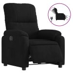 Vidaxl fauteuil inclinable �lectrique noir tissu microfibre