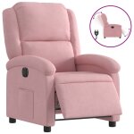 Vidaxl fauteuil inclinable électrique rose velours Vidaxl fauteuil inclinable électrique rose velours