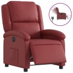 Vidaxl fauteuil inclinable �lectrique rouge bordeaux similicuir